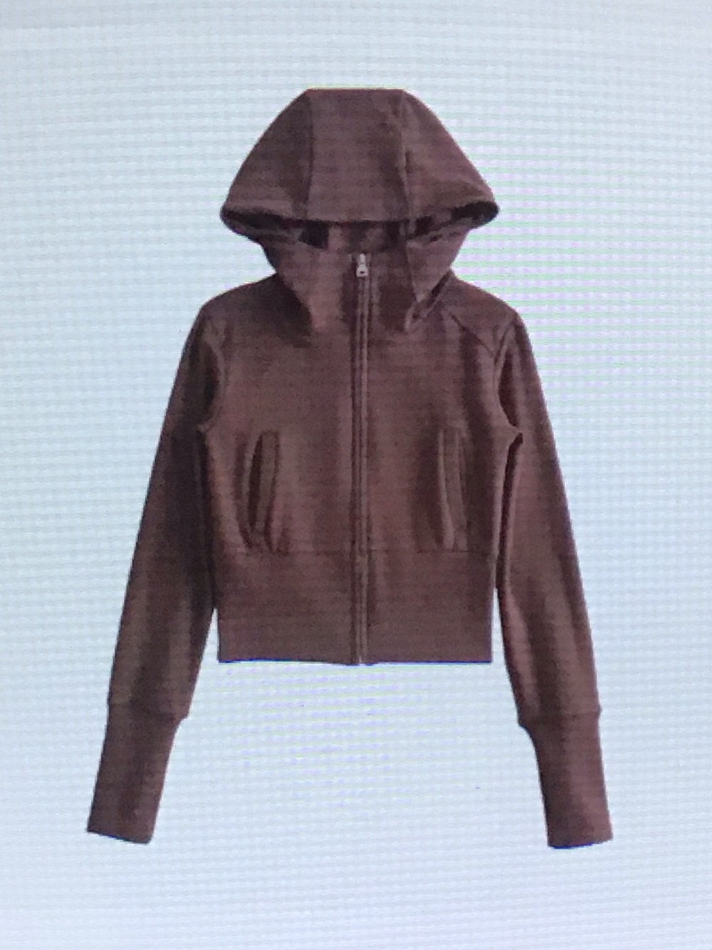 Women's Hooded Zip Bomber Jacket - Brown